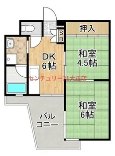 ヴィクトリアコート大正【1階】の間取り