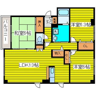 ノースアヴェニュー【305号室】の間取り