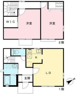 大阪府堺市西区浜寺南町1丁【一戸建】の間取り