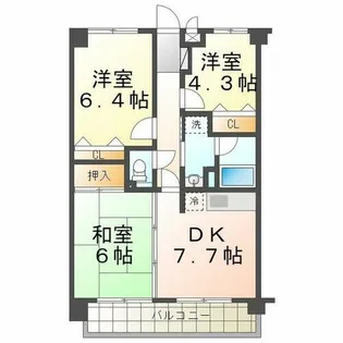 ノーブル須磨【1階】の間取り