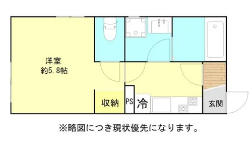 ラシックランテ上津【1階】の間取り