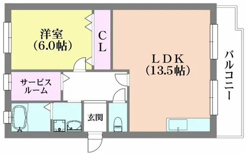 ユメノサニーハイツ【1階】の間取り