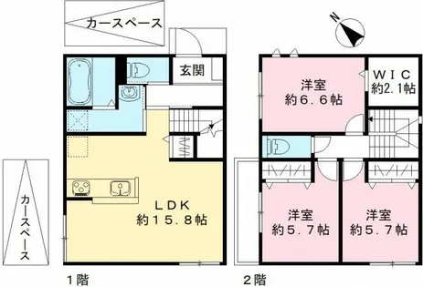 大阪府泉大津市松之浜町2丁目【一戸建】の間取り