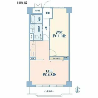 日商岩井栄ハイツ【5階】の間取り