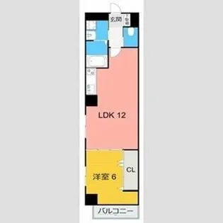 フェリシダージ鶴舞【6階】の間取り