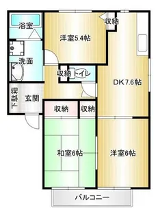 ユニゾン小竹【B102号室】の間取り