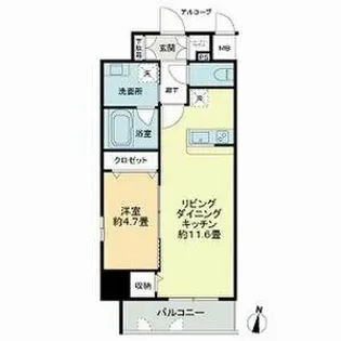 プレイス白壁【14階】の間取り