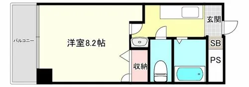 ビューティーセゾン和【5階】の間取り