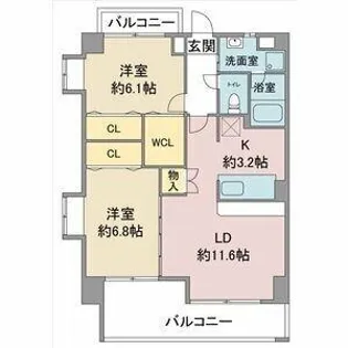 ホワイトホフマン【3階】の間取り