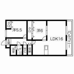 第2宝照ハイツ【4階】の間取り