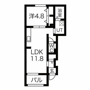 グロースハイツ新石切Ⅱ【2階】の間取り