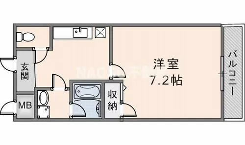 アルベージュ八戸ノ里Ⅱ番館【211号室】の間取り