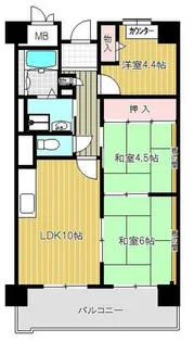 メゾンドーム三軒家【2階】の間取り