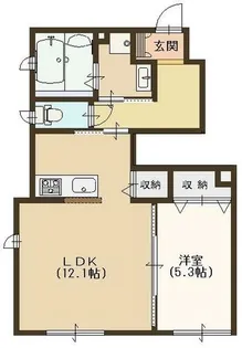 シャルマン州見台【102号室】の間取り
