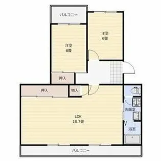 グランドール犬山【1階】の間取り