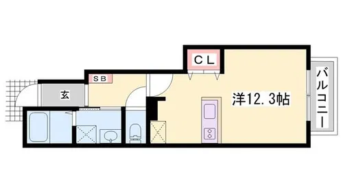 グランヴェールB【101号室】の間取り