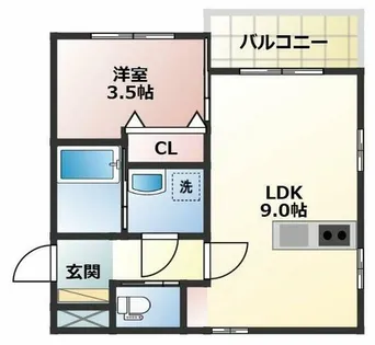 朝風のノーブル【2階】の間取り