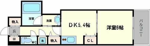クリーデンス福島【6階】の間取り