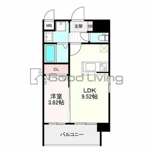 プライムコート博多吉塚【7階】の間取り