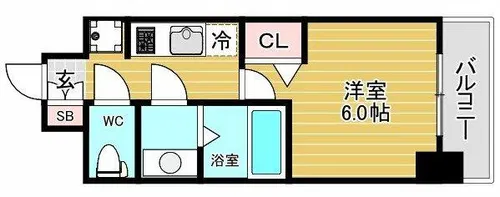 ファステート難波ミライズ【5階】の間取り