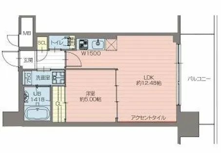 プレジオ弁天町【6階】の間取り