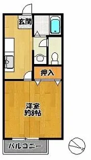 メゾクレール・ナカモトB棟【102号室】の間取り