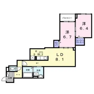 マヨール御舟町【1階】の間取り