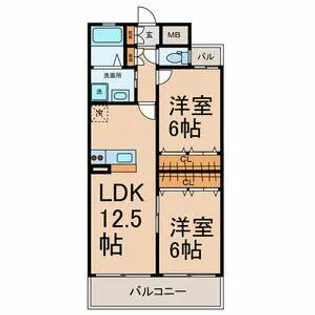 FRESCO SECOND(南棟)【1005号室】の間取り