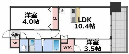 スプランディッドあびこ駅前【3階】の間取り