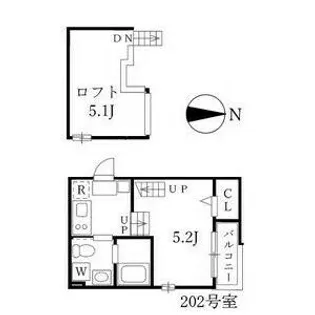 ダフォディル【202号室】の間取り