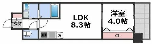 スプランディッドあびこ駅前【8階】の間取り