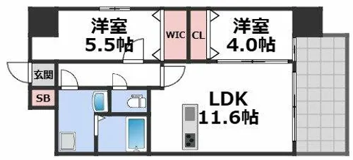 スプランディッドあびこ駅前DUE【7階】の間取り