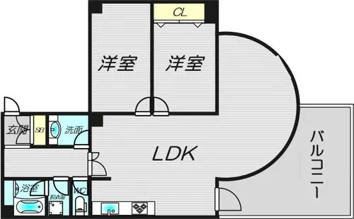 シオンズガーデン花川【2階】の間取り