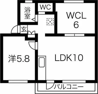 服部コーポ【4階】の間取り