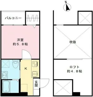 アルクス守山【105号室】の間取り