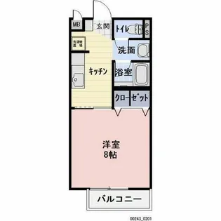 Maison Excel高道【202号室】の間取り