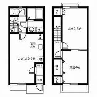 ビ.アレイド 野洲市小篠原【1階】の間取り