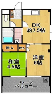 タック泉尾【3階】の間取り