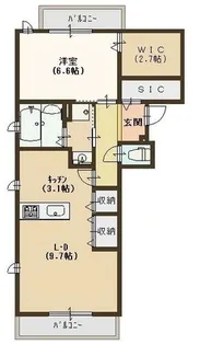 グレイス コート三国ヶ丘【203号室】の間取り