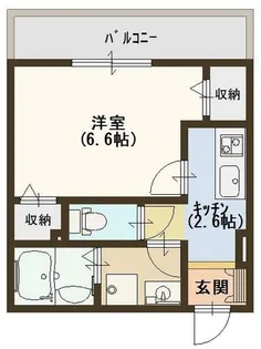 ラ・エスペランサ【202号室】の間取り