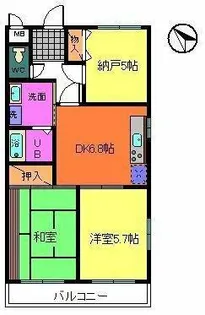 プリモディーネ高石【506号室】の間取り