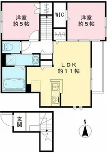 ヴィラ・クレール【2階】の間取り