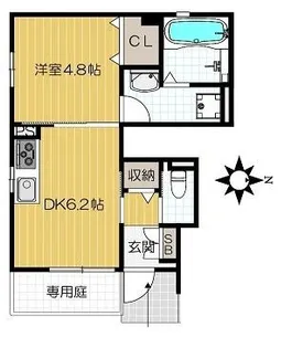 グラーティアム A棟【1階】の間取り