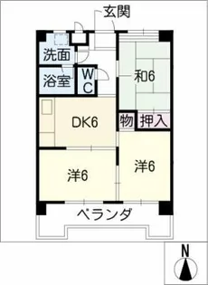 ゼフィール大清水【2階】の間取り