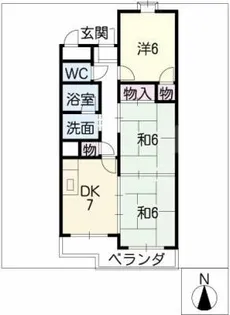 グリーンハイツ白山【3階】の間取り