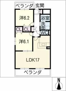 アソシア【3階】の間取り