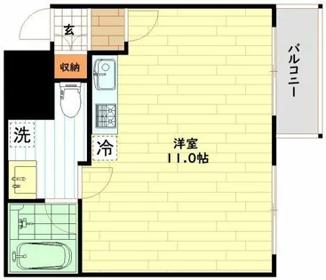 1Rの間取り画像