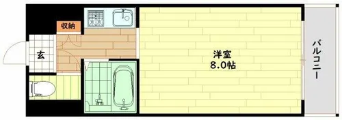 1Rの間取り画像