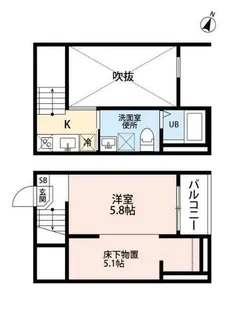 CRASTINE道徳【2階】の間取り