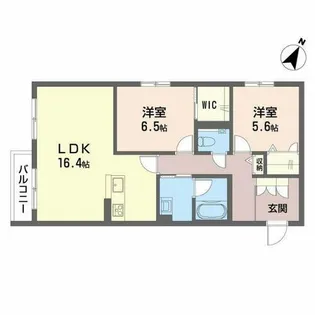 カーサグラス エステ【1階】の間取り